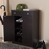 Dariell Modern and Contemporary Wenge Brown Finished Shoe Cabinet